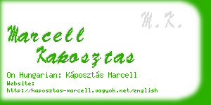 marcell kaposztas business card