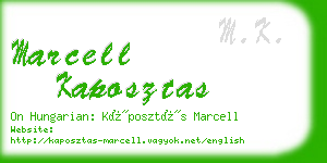 marcell kaposztas business card